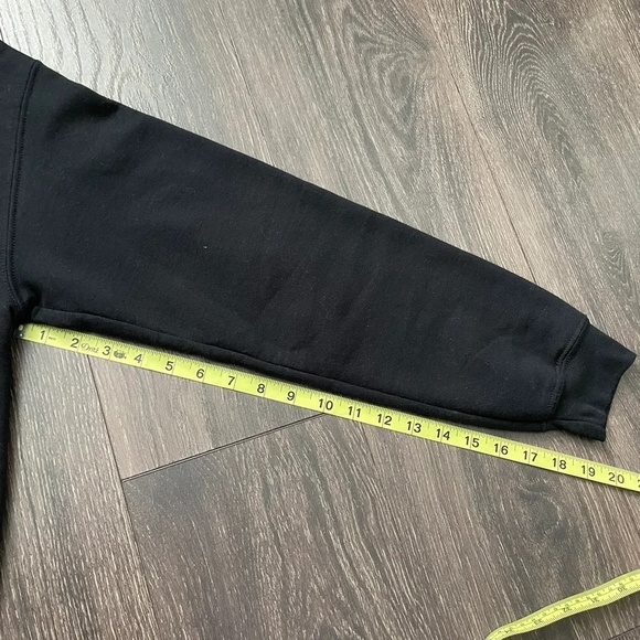 Black Wavy Font Graphic Hoodie - Picture 9 of 9